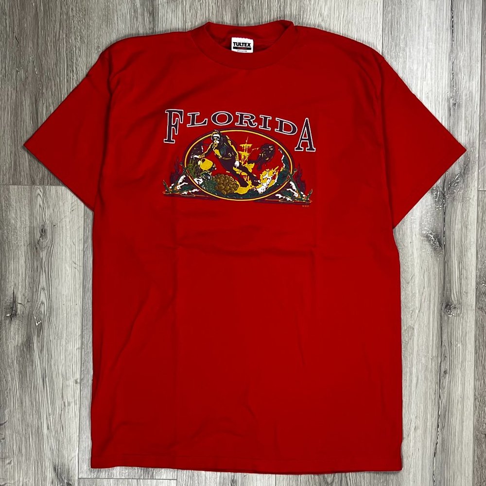 Tultex Vintage 1990s Florida Red XL T-Shirt